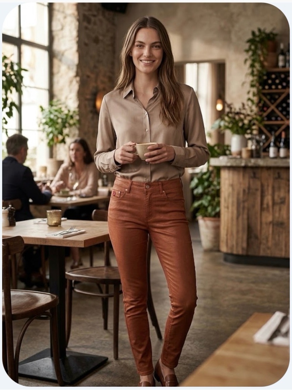 Hudson Jeans Women's Skinny in Rust Brown
